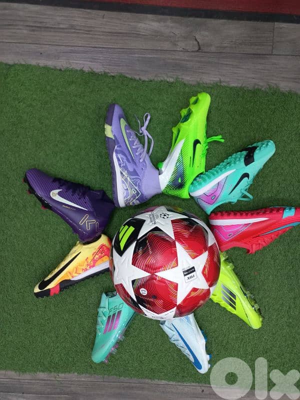 football shoes original nike w adidas اسبدرينات فوتبول حذاءكرة  ولادي 5