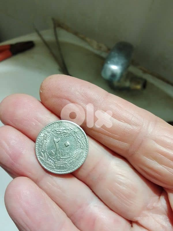 20 ottoman para  1909 ٢٠ بارة عثماني ١٣٢٧ه 0