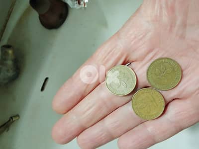 3 German pfennig coins