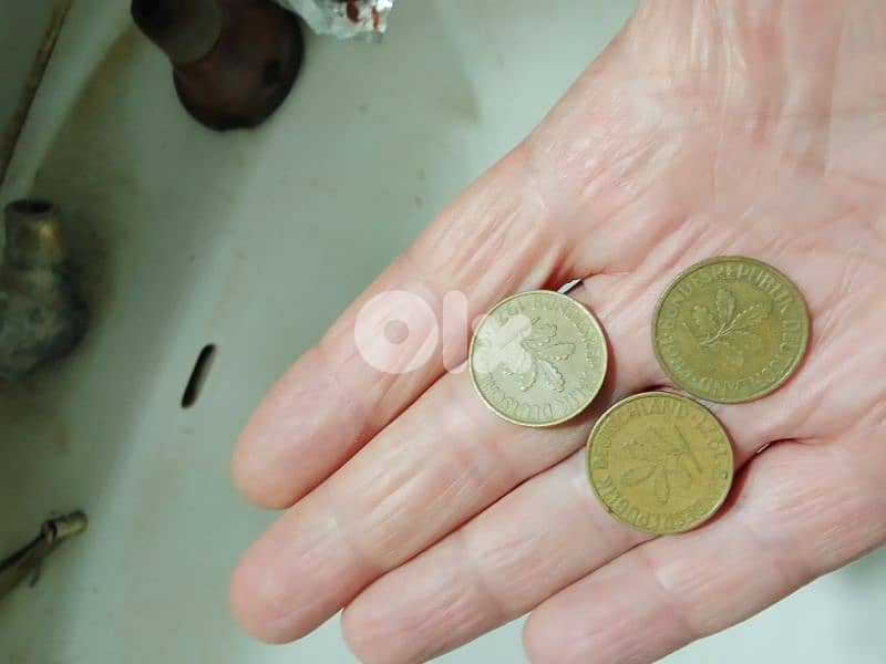 3 German pfennig coins 0