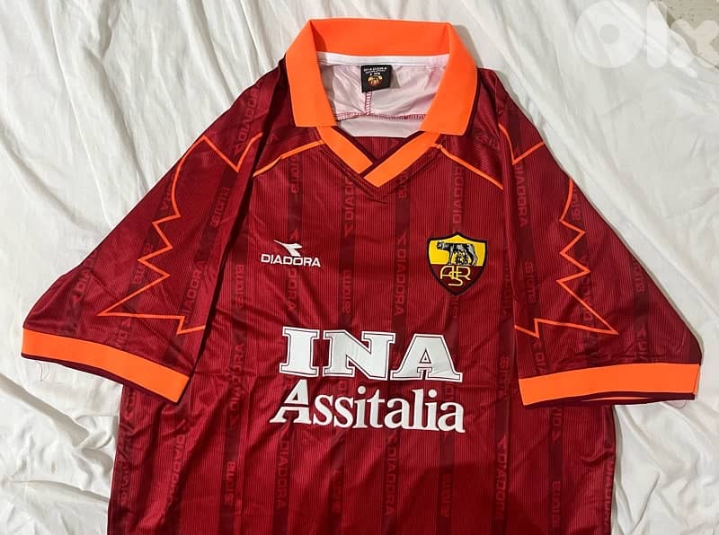 roma diadora 2000 home rare jersey 0