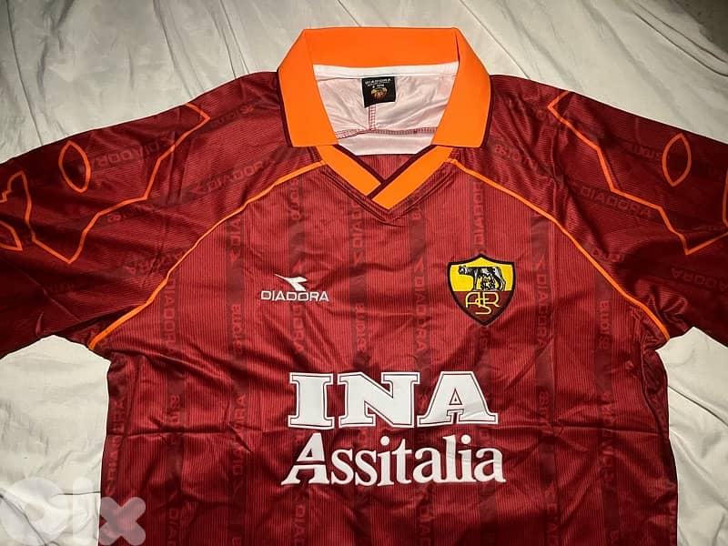roma diadora 2000 home rare jersey 8