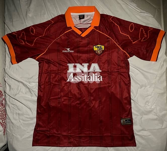 roma diadora 2000 home rare jersey 9