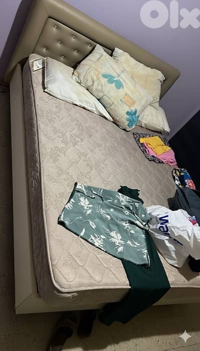bed with mattress