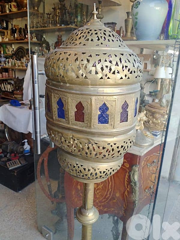 فانوس لمبادير أنتيك نحاس أصفر ١٥٢سم 1