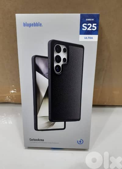 Blupebble Carbon Arma S25 Ultra Case Black