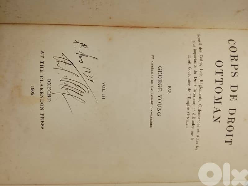 droit ottoman 1906,3 livres references corps de droit ottoman, 4