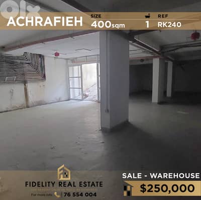 Warehouse for sale in Achrafieh RK240  مستودع للبيع في الأشرفية