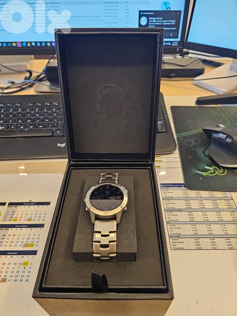 gramin Fenix 6 sapphire , premium multi sport GPS watch | titanium 8