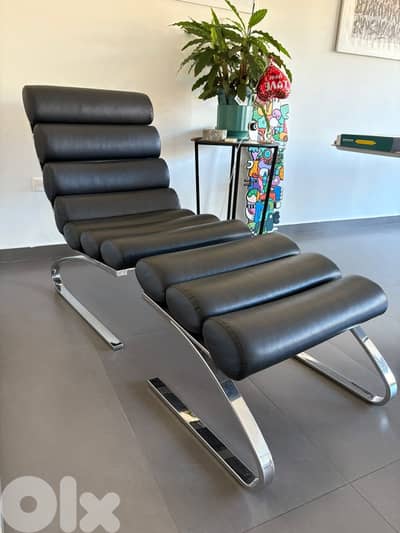Faux Leather Lounge Chair