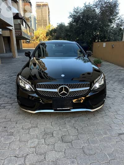 Mercedes C 300 coupe AMG-line 4matic 2017 black/clean carfax-63k miles