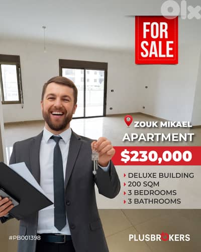 Apartment for Sale in Zouk Mikael