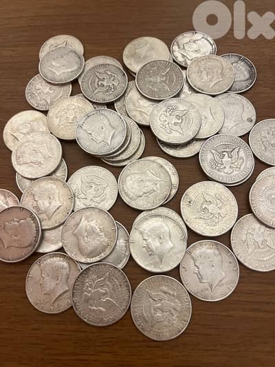 american silver half dollar 1964