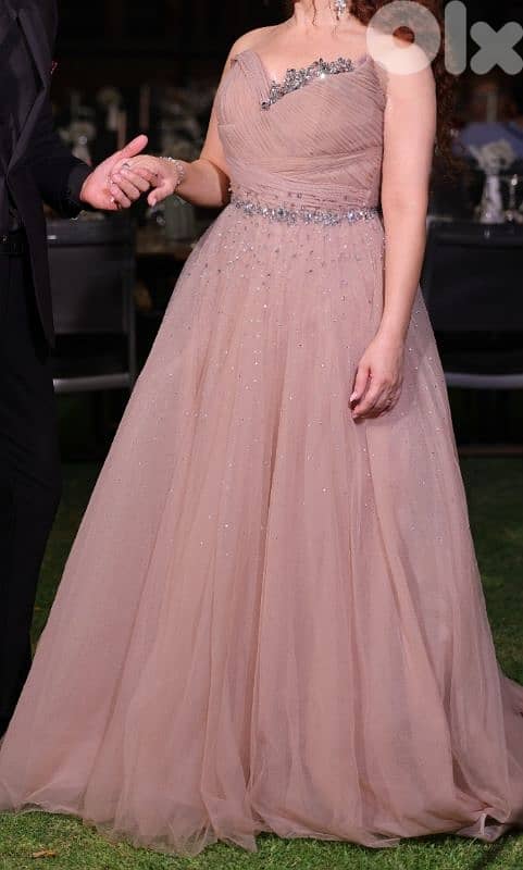 classy chiffon long dress 0