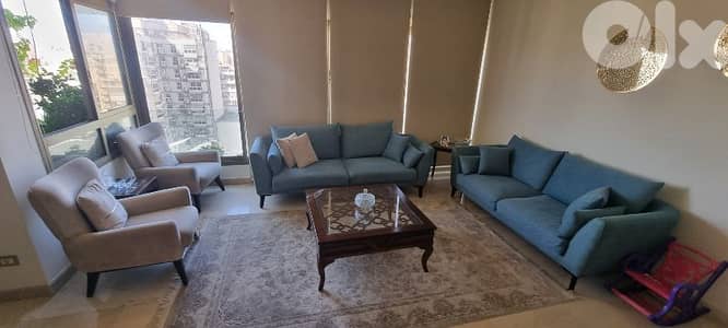 living room with tables