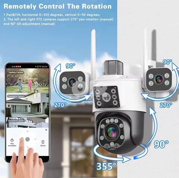 3-in-1 Smart Security Camera - Human Tracking & Night Vision 3