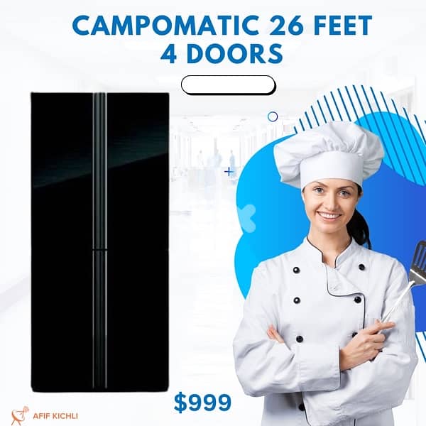 Campomatic 4 Doors Stainless-Black Inverter كفالة شركة 1