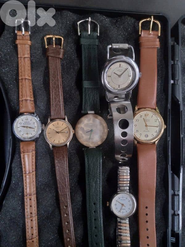 6 rare vintage Swiss watches (winding and Swiss quartz) 0