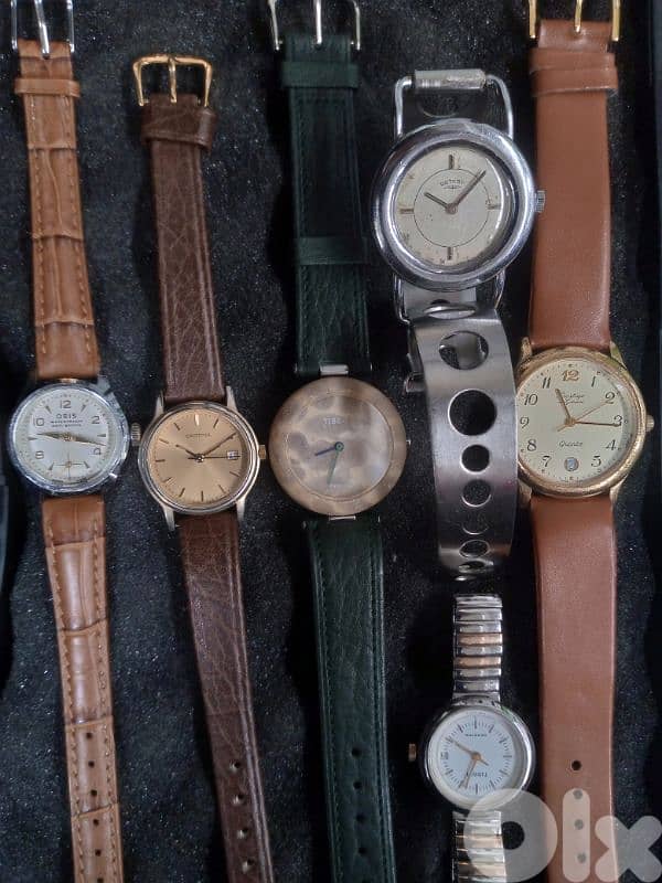 6 rare vintage Swiss watches (winding and Swiss quartz) 1