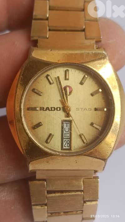 ساعه رادو RADO تلبيس دهب  نضيفه اوتوماتيك اصلي
