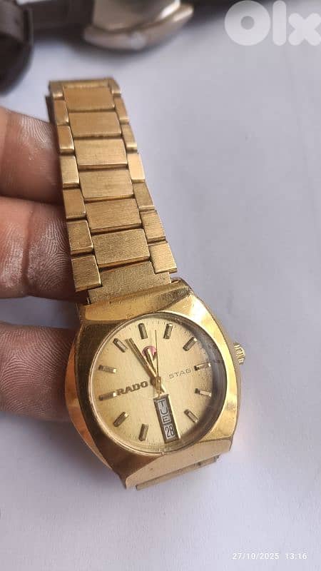 ساعه رادو RADO تلبيس دهب  نضيفه اوتوماتيك اصلي 2