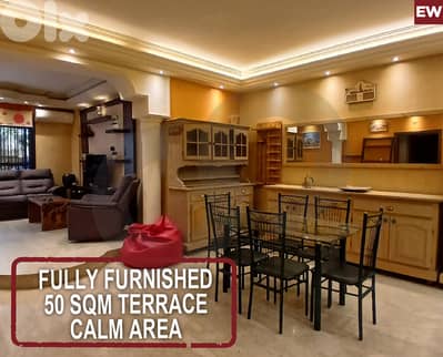 FULLY FURNISHED  -50 SQM TERRACE- CALM AREA - Jeita REF#EW127749