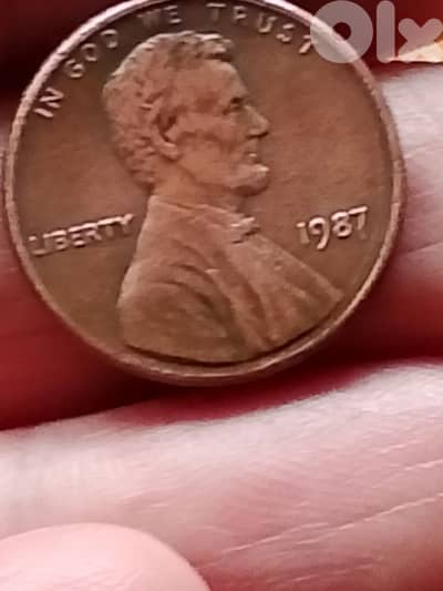 1 cent 1987  & 1  dime