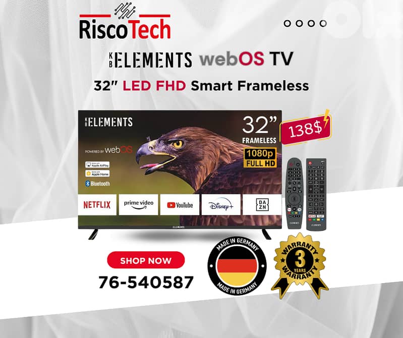 German WebOs Qled TV - UHD - 4K Smart 32” 43” 50” 55” 65” 70” 85”Inch 8