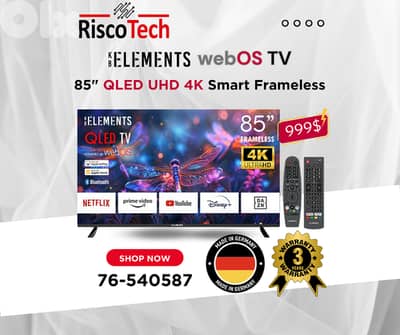 KB Elements Qled WebOS 85″ Inch TV UHD 4K Smart | تلفزيون 85 إنش