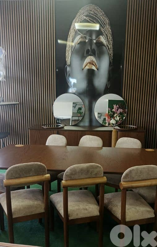 غرفة سفرة سنديان. full dining room mobilia 1