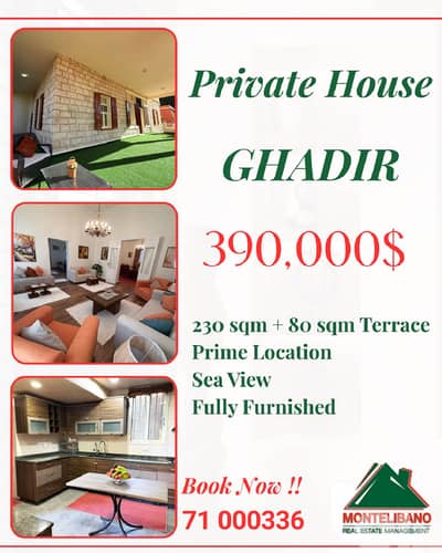 230 sqm Apartment For Sale in Ghadir with 80 sqm Terrace with Sea View
