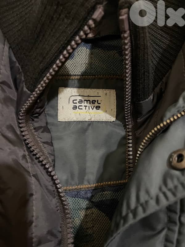 CAMEL dark olive winter jacket water proof size xl 1