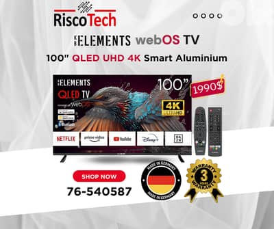 KB Elements Qled WebOS 100″ Inch TV-UHD 4K Smart | تلفزيون 100 إنش