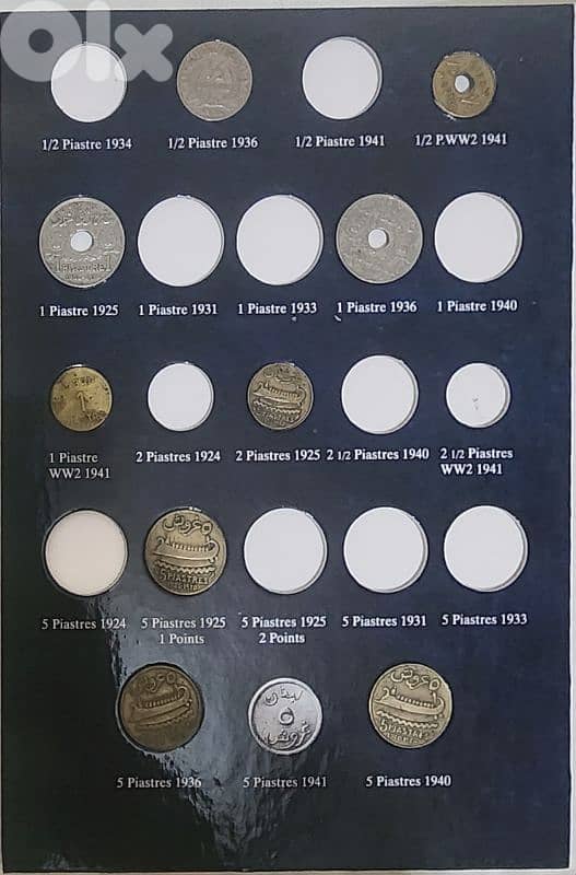 album for lebanese coins from 1924 till 2018 0