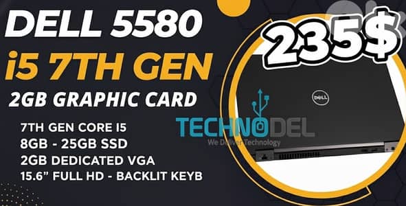 Dell 7th Gen Core i5 2GB Dedicated VGA
