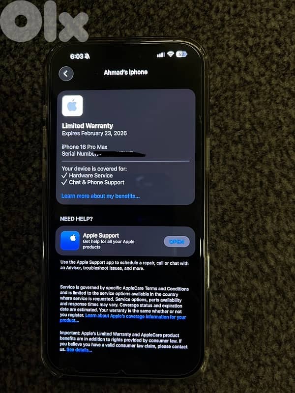 iPhone 16 pro max 256 natural titanium battery health:99% 3