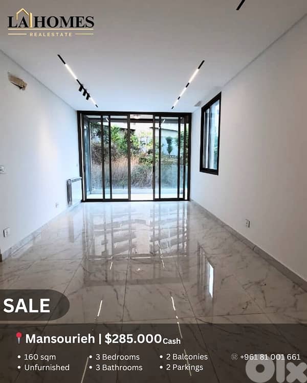 apartment for sale in mansourieh شقة للبيع في منصورية 0