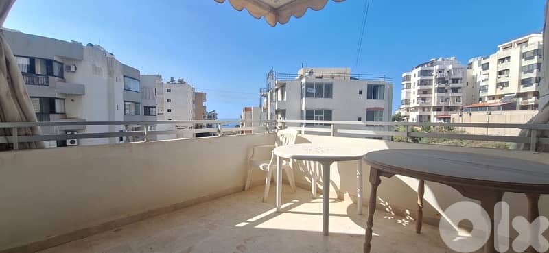 Furnished sunny apartment for rent in Naccache with partial sea view. 0