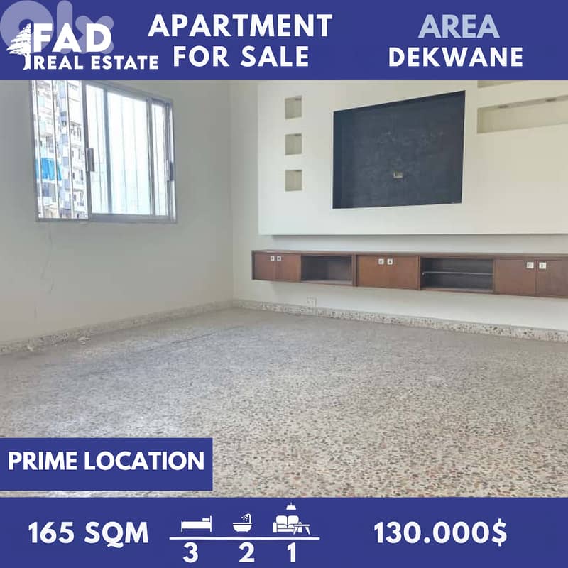 Apartment For Sale in Dekwane شقة للبيع في الدكوانة 0