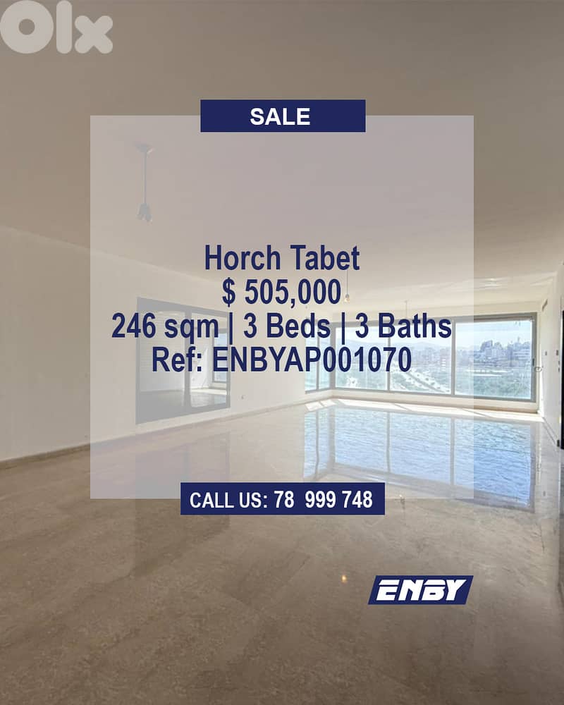Apartment for Sale in Horsh Tabet | Hot deal| Prime location|Brand new 0