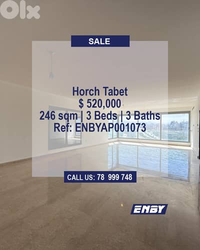 Apartment for Sale in Horsh Tabet | Hot deal| Prime location|Brand new