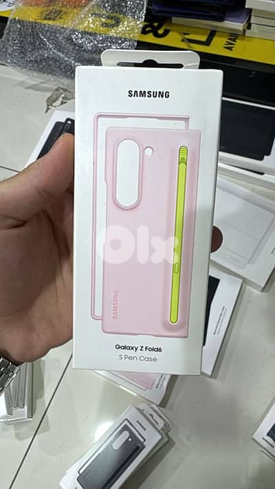 Samsung Galaxy Z fold 6 slim s pen case pink