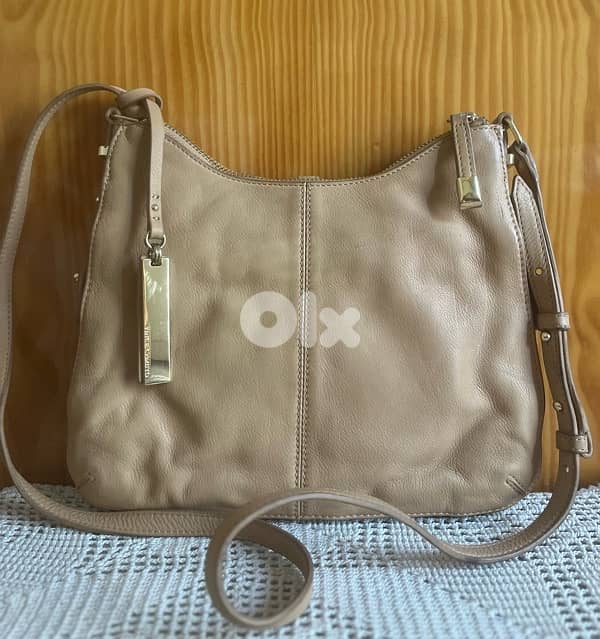 Vince Camuto Genuine Leather Nude Crossbody Bag 1