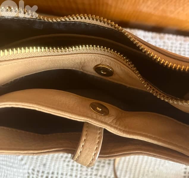 Vince Camuto Genuine Leather Nude Crossbody Bag 4