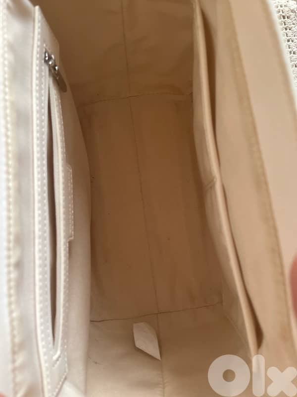 Charles & Keith White Trapeze Crossbody Bag 4