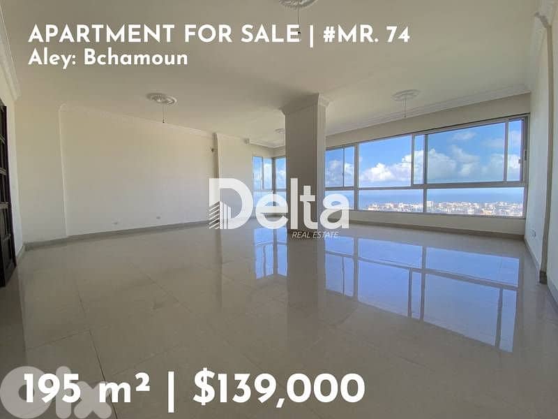 Stunning apartment with panoramic sea view for sale in Bchamoun, Aley 0