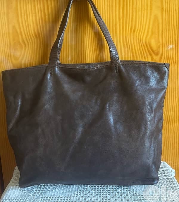 SEQUOIA Genuine Leather Brown Satchel 1