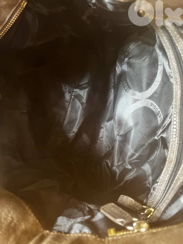 SEQUOIA Genuine Leather Brown Satchel 5