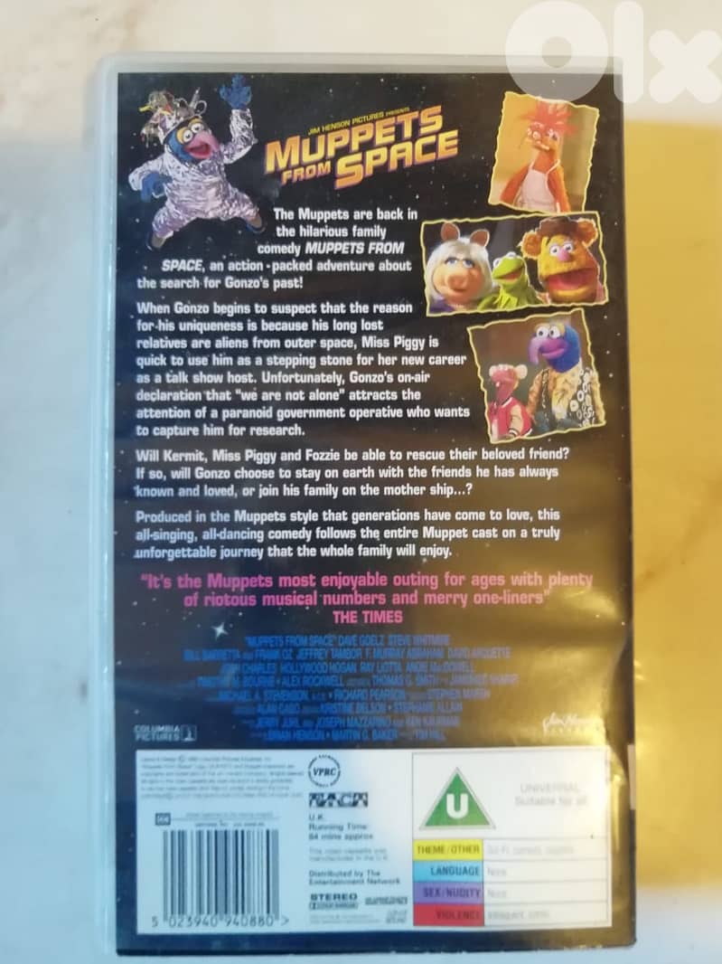 The Muppet Christmas Carol & muppets from space VHSs 5