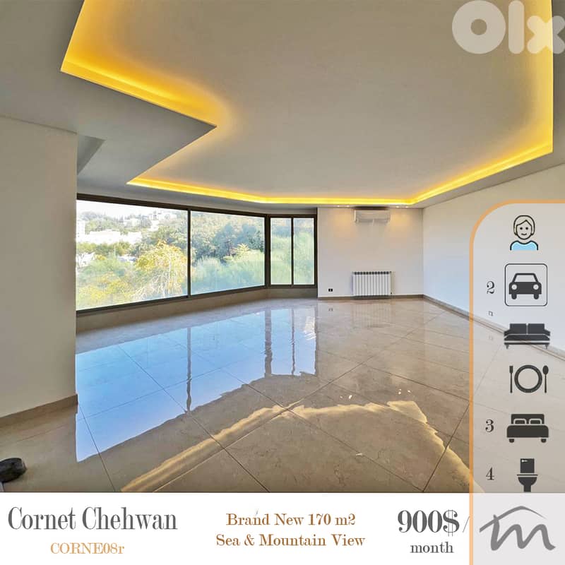 Cornet Chahwan - Beit El Kiko | Brand New 170m² | High End | Open View 0